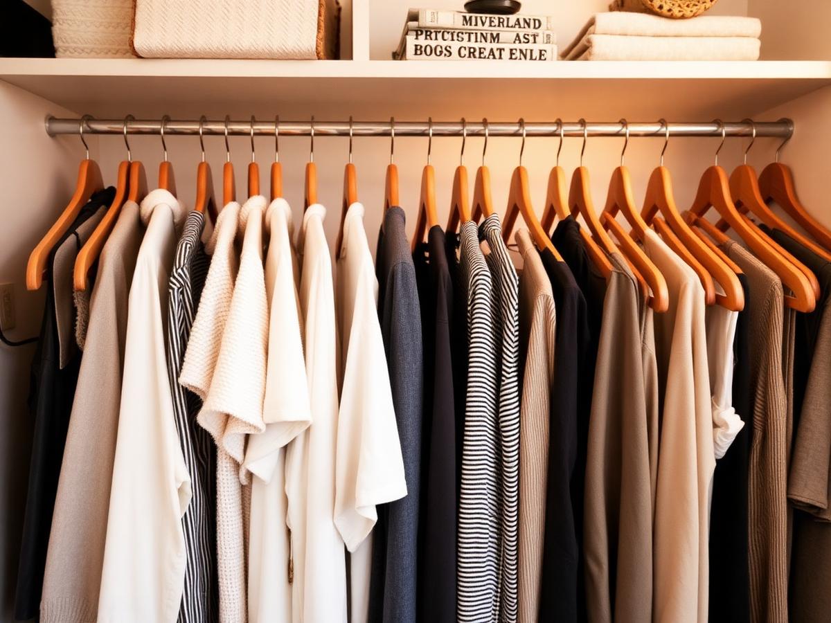 Guarda-roupa organizado